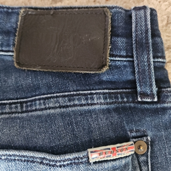 Hudson Mens Dark Wash Blake Slim Straight Premium Designer Denim Jean 31 - Picture 8 of 11